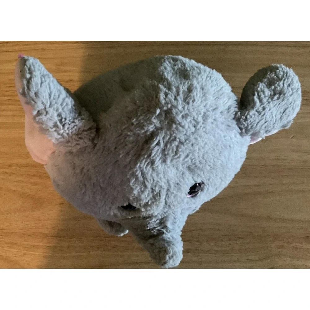 Elephant Stuffed Animal Big Glitter‎ Pink Eyes, Round, 8
